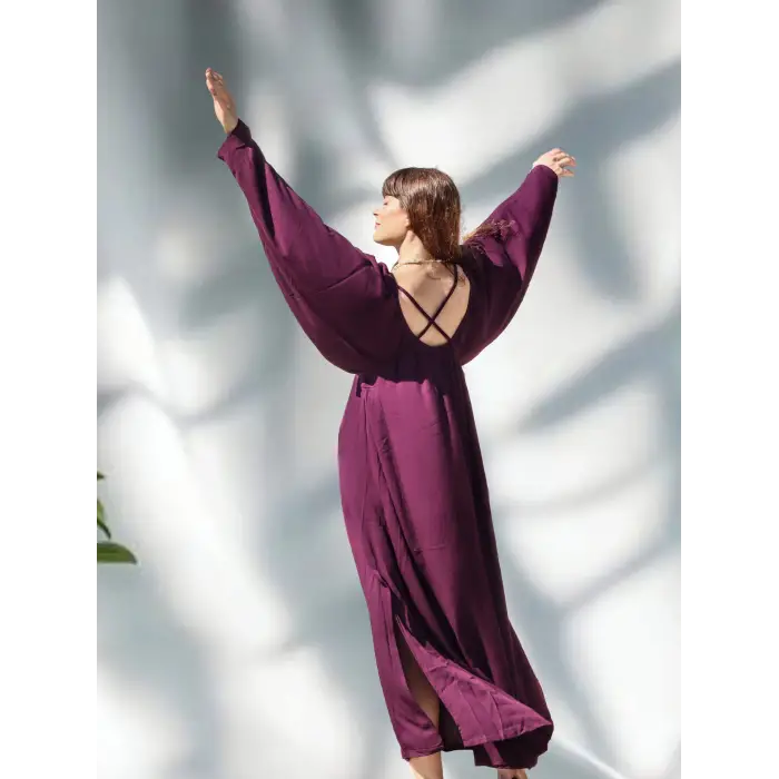 NOVA YARASA KOL ELBİSE / MOR