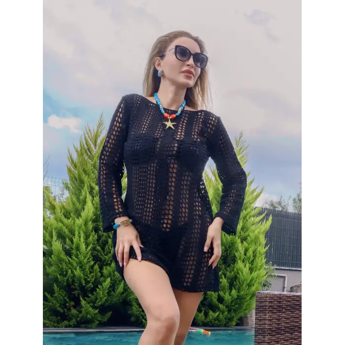 ÖRME TRİKO FİLE MİNİ ELBİSE