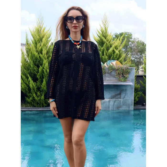 ÖRME TRİKO FİLE MİNİ ELBİSE