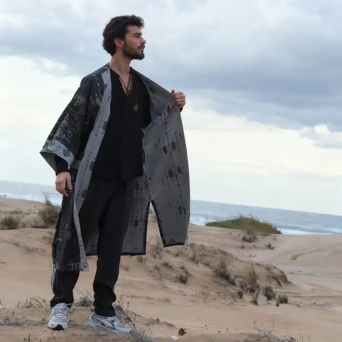 BOULDER ETNİİK DESEN KİMONO