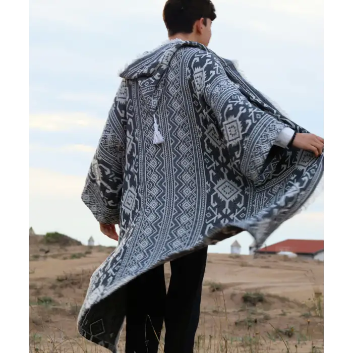 OTUKEN PAMUK KAPŞONLU BOHEM & ETNİK KİMONO