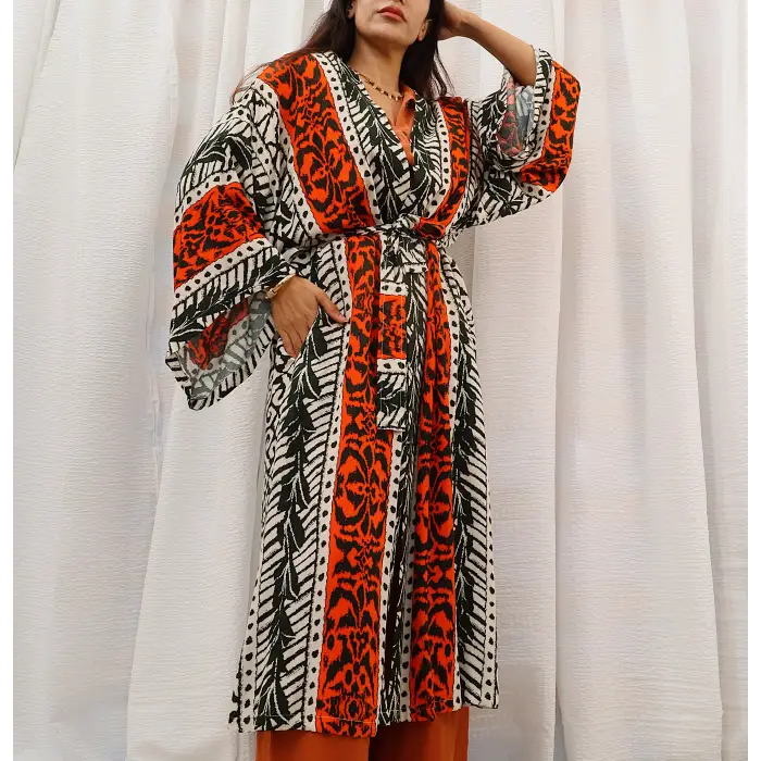 MUSE ETNİK DESENLİ BOHEM KAFTAN