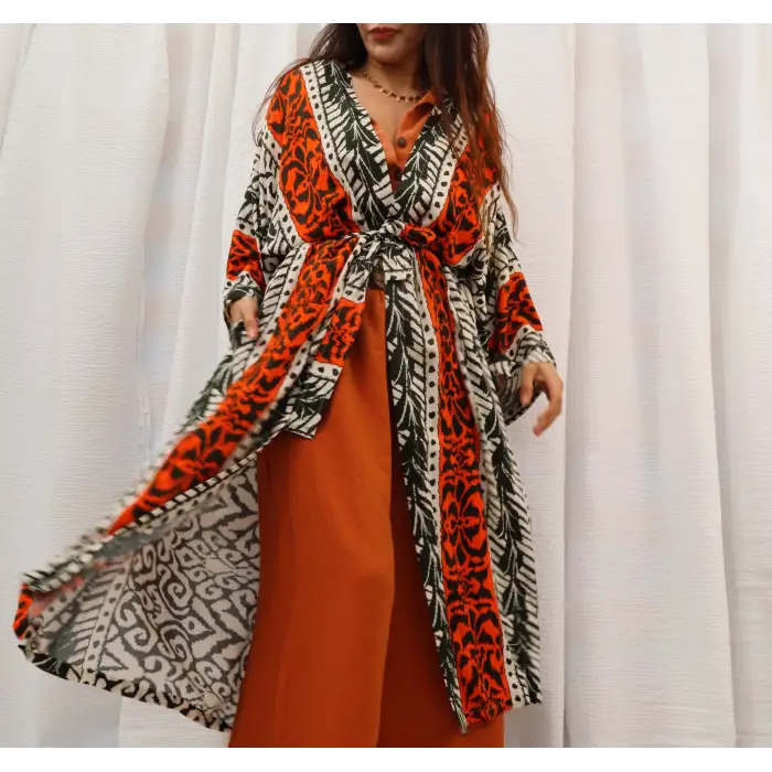 MUSE ETNİK DESENLİ BOHEM KAFTAN