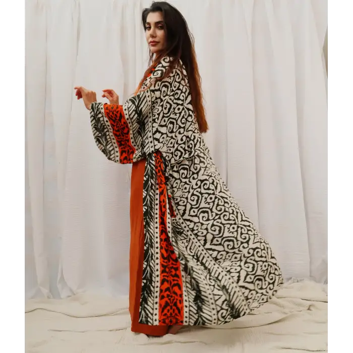 MUSE ETNİK DESENLİ BOHEM KAFTAN