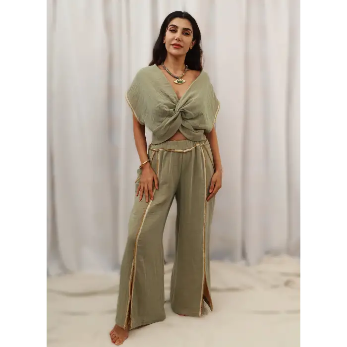 KARMA BLUZ & PANTOLON TAKIM / Yağ Yeşili