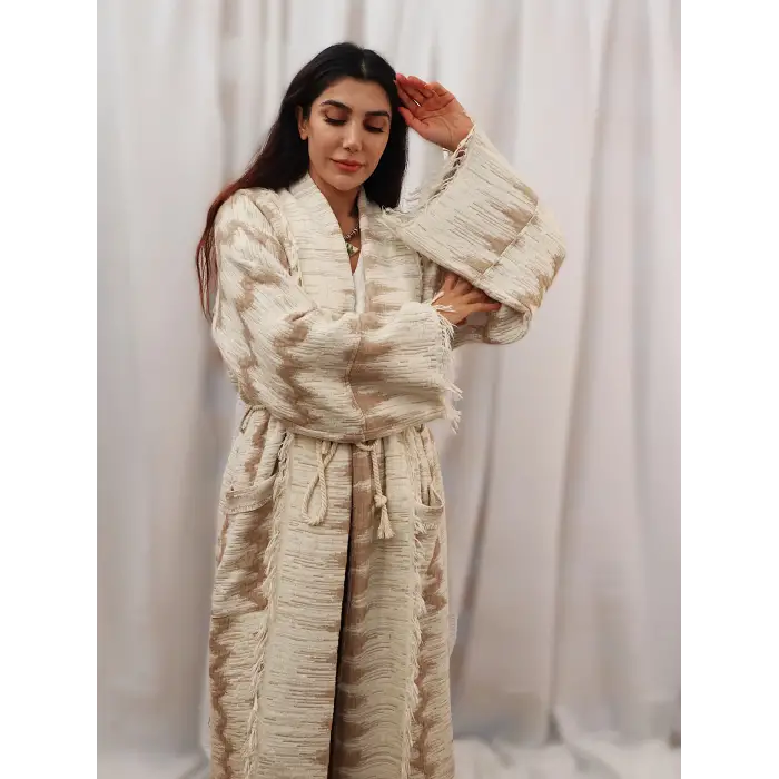 DUMAN BOHEM MÜSLİN İÇİ DOLGULU KAFTAN