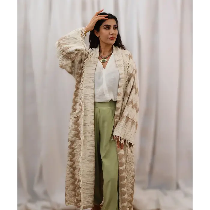 DUMAN BOHEM MÜSLİN İÇİ DOLGULU KAFTAN