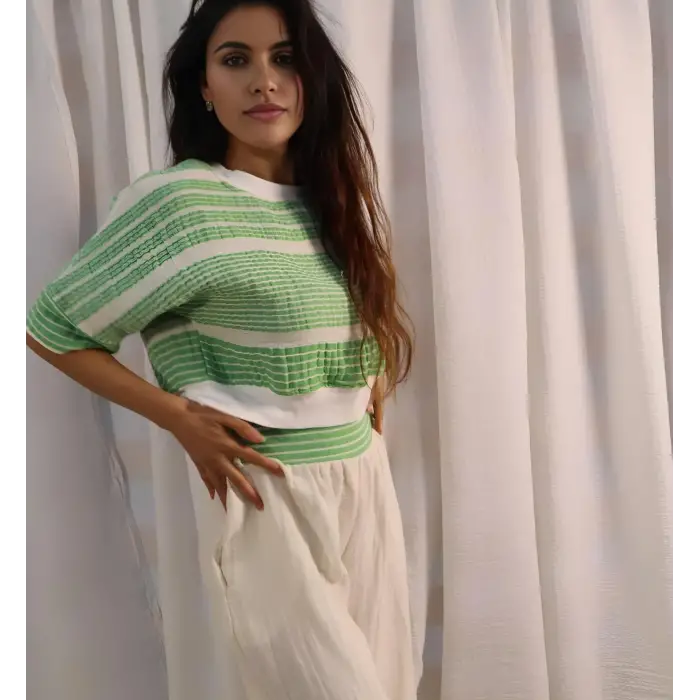 MUMBAI MÜSLİN CROP & PANTOLON TAKIM