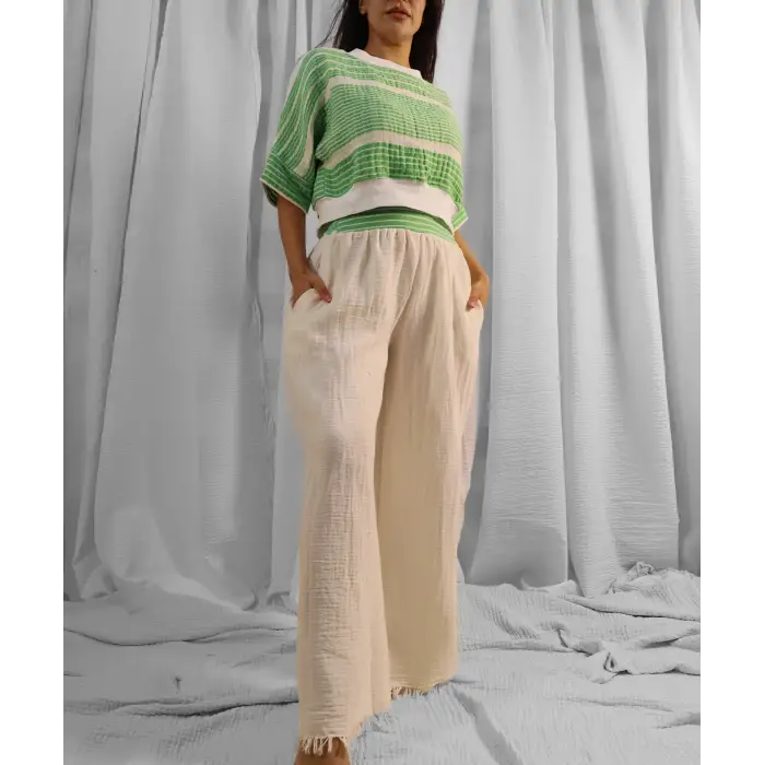 MUMBAI MÜSLİN CROP & PANTOLON TAKIM