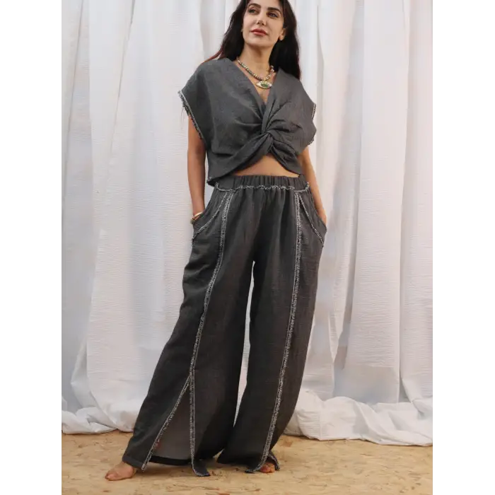 KARMA BLUZ & PANTOLON TAKIM / siyah