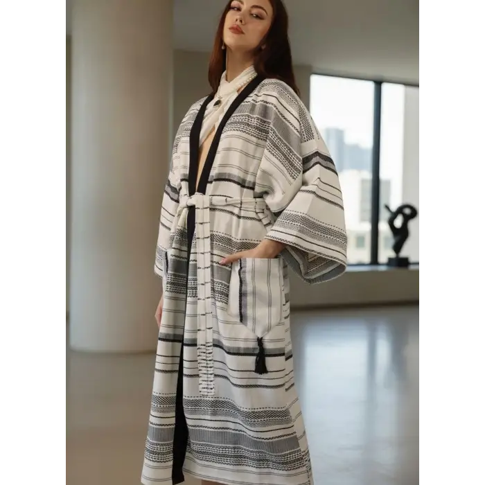 MİLAS PAMUK DOKUMA KAFTAN
