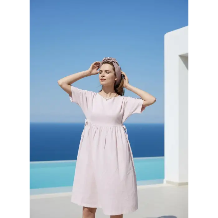 DALAMAN ŞİLE BEZİ ELBİSE / pembe