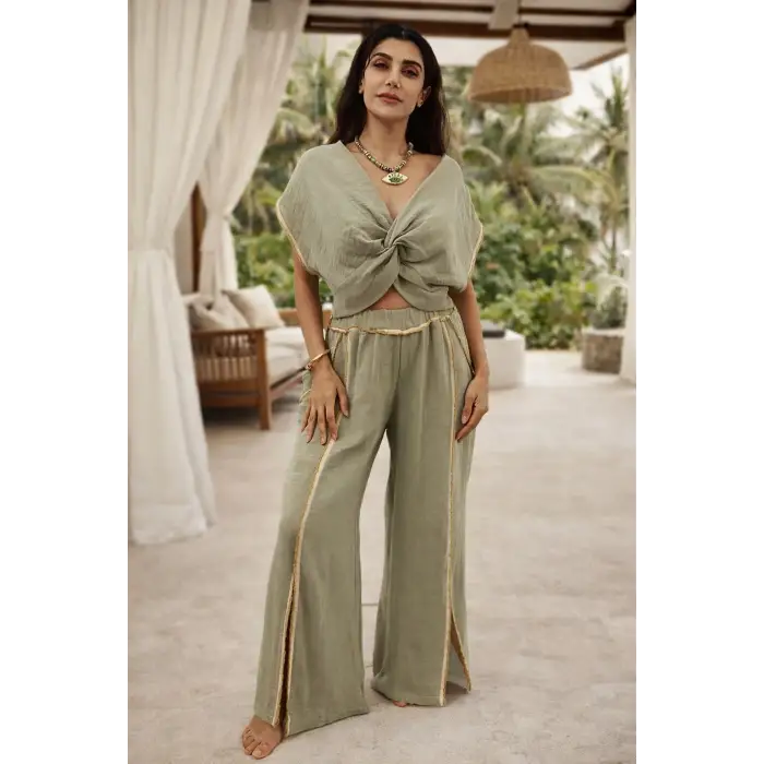KARMA BLUZ & PANTOLON TAKIM / Yağ Yeşili