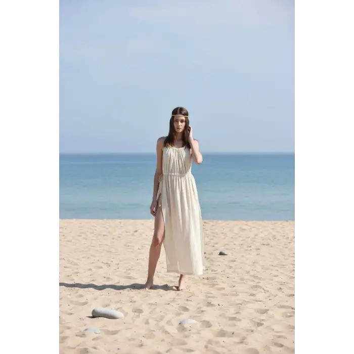 CLEOPATRA İP DETAYLI  ASKILI ELBİSE