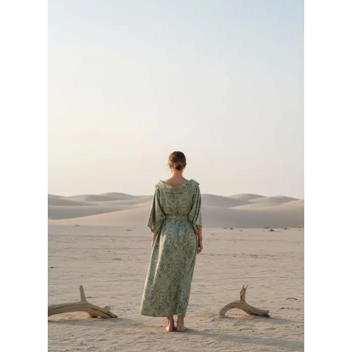 FRESKO JAKAR DOKUMA PAMUK ELBİSE