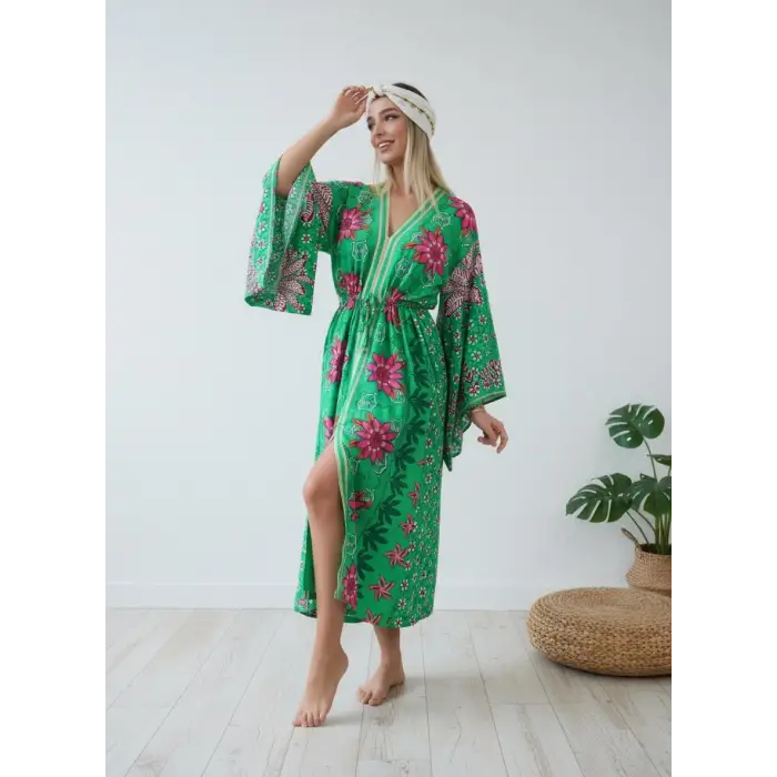 GİZA JAPONE KOLLU VİNTAGE ELBİSE