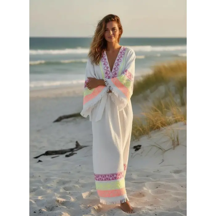 PALERMO PAMUK DOKUMA BOHEM ELBİSE