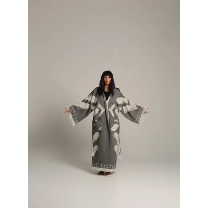 BALKAR DOKUMA PAMUK OVERSİZE KAFTAN