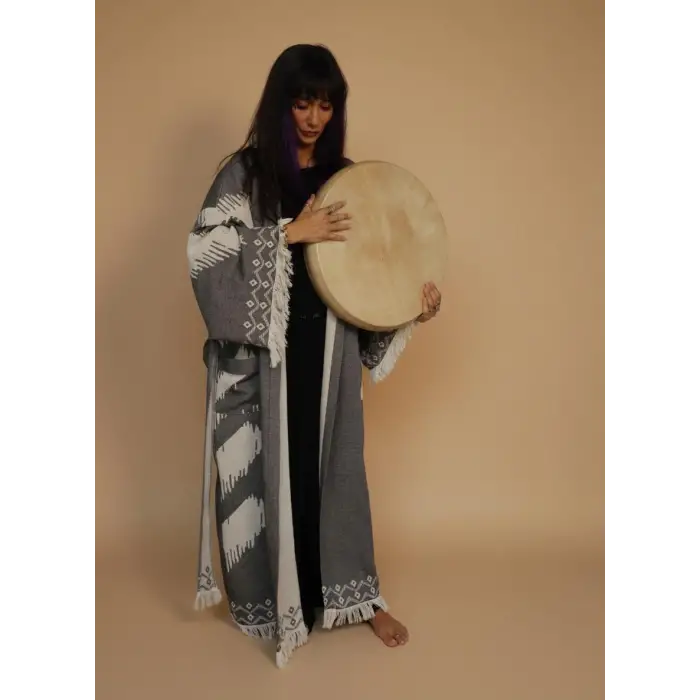 BALKAR DOKUMA PAMUK OVERSİZE KAFTAN