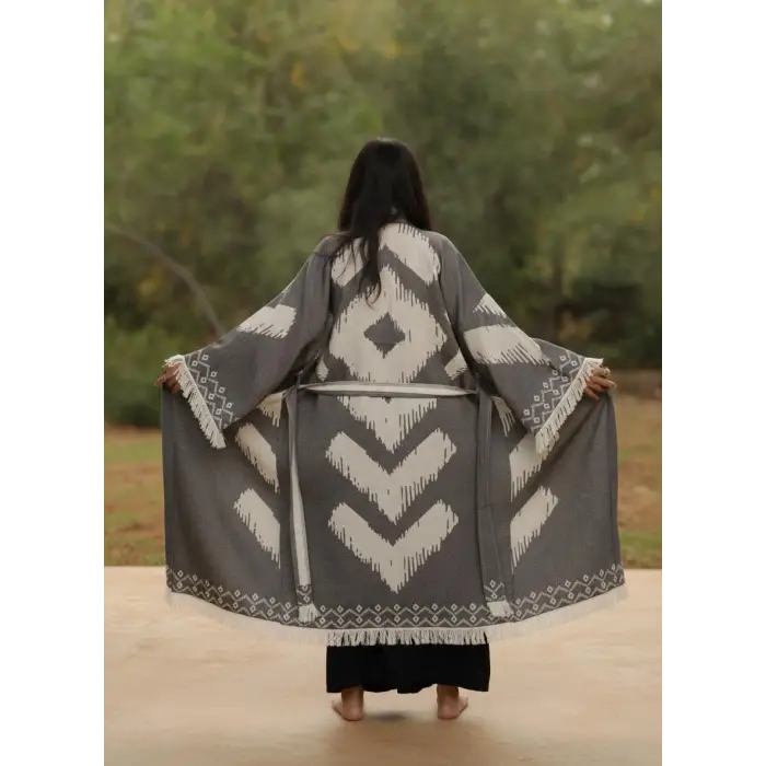 BALKAR DOKUMA PAMUK OVERSİZE KAFTAN