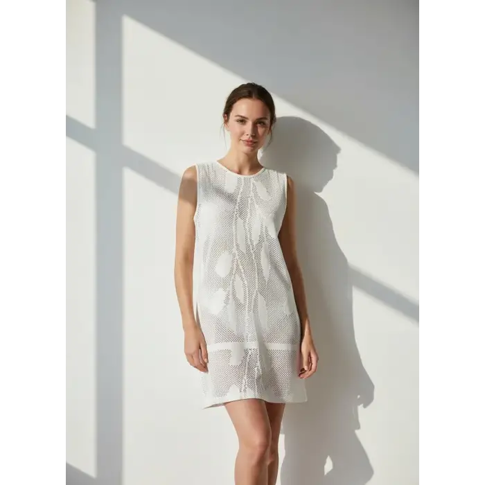 IVY ÖRME TRİKO FİLE MİNİ ELBİSE