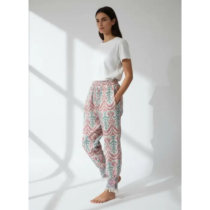 SELVİ JAKAR DOKUMA PAMUK PANTOLON