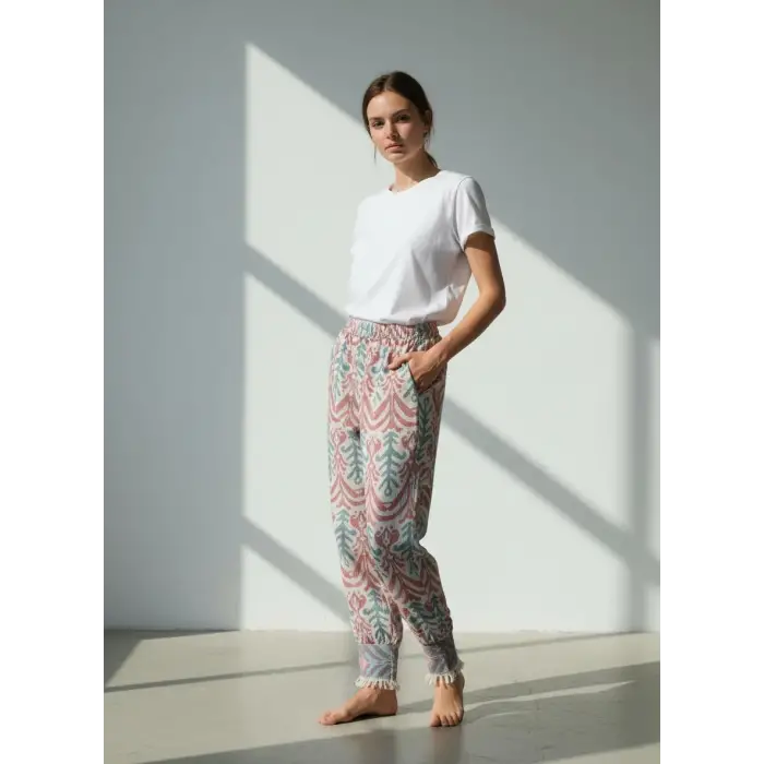 SELVİ JAKAR DOKUMA PAMUK PANTOLON