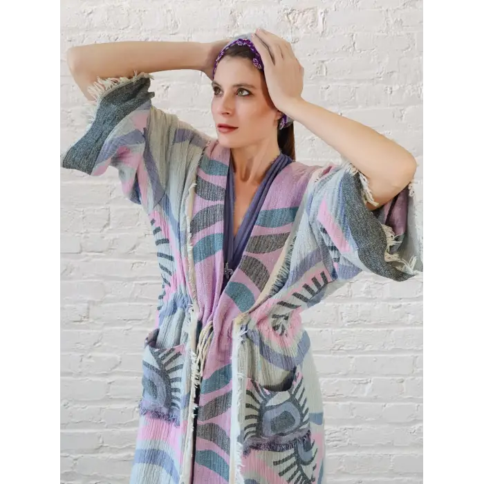 ANATOLIAN HERITAGE JAKAR DOKUMA MUSLİN KAFTAN