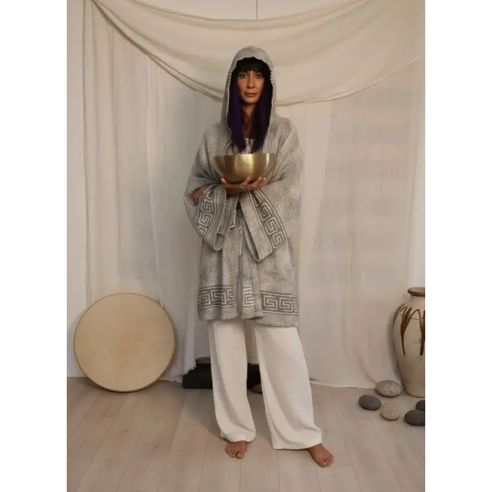 ANTADROS PAMUK DOKUMA GREEK DESEN KİMONO