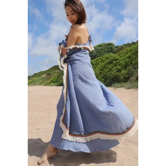 ASYA PAMUK PÜSKÜLLÜ BOHO KAFTAN