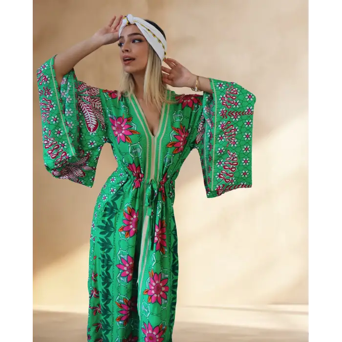 GİZA JAPONE KOLLU VİNTAGE ELBİSE