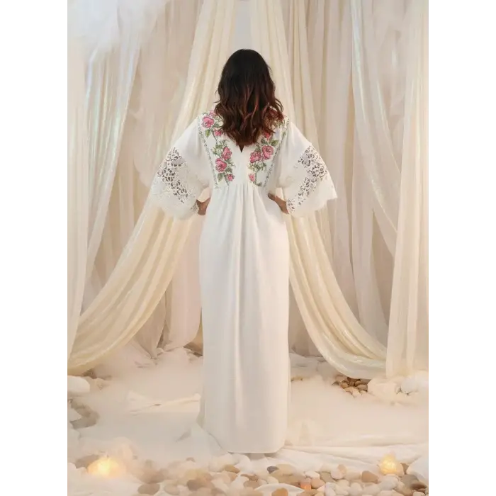 KANAVİÇE PAMUK DOKUMA ELBİSE