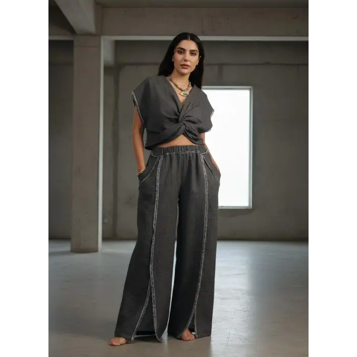 KARMA BLUZ & PANTOLON TAKIM / siyah