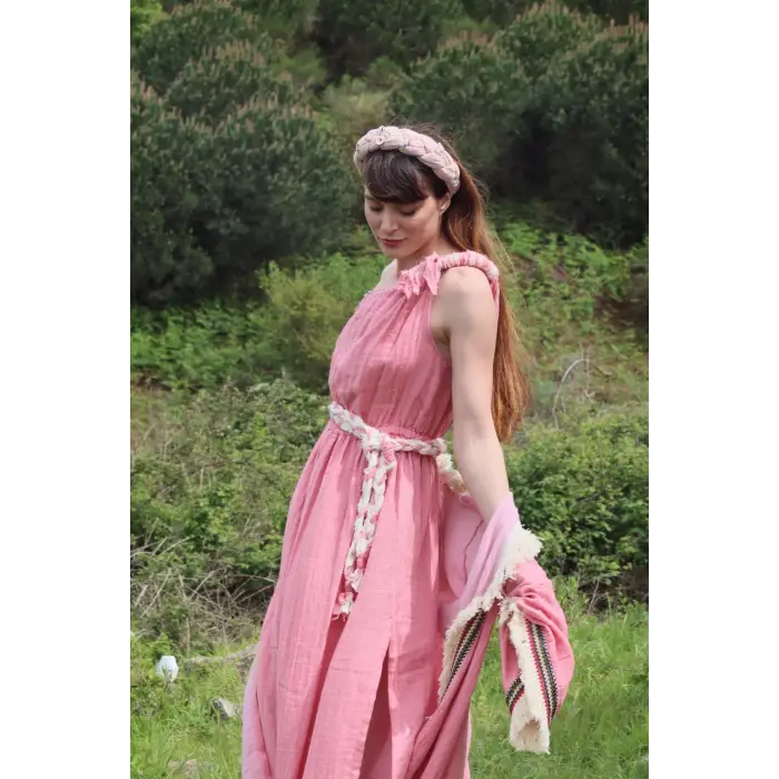 LAGİNA TEK OMUZ MAKSİ ELBİSE