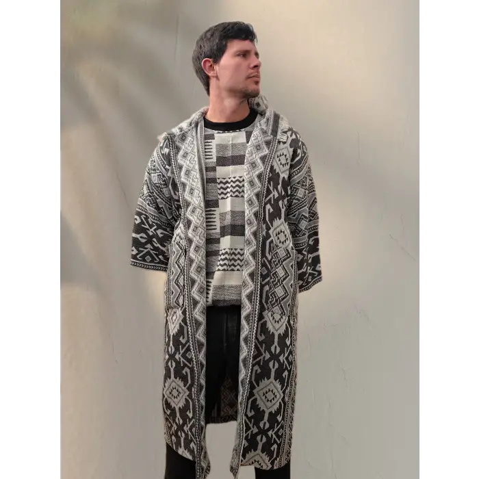 OTUKEN PAMUK KAPŞONLU BOHEM & ETNİK KİMONO