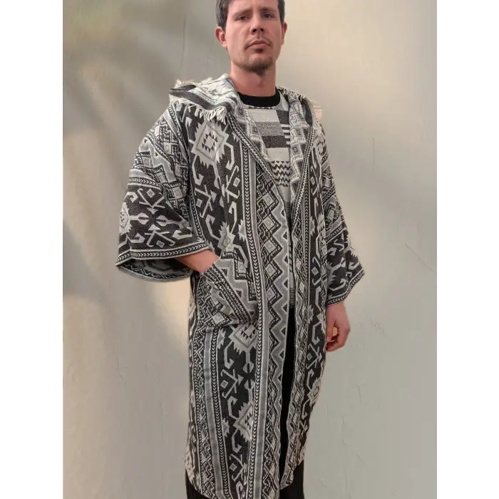 OTUKEN PAMUK KAPŞONLU BOHEM & ETNİK KİMONO