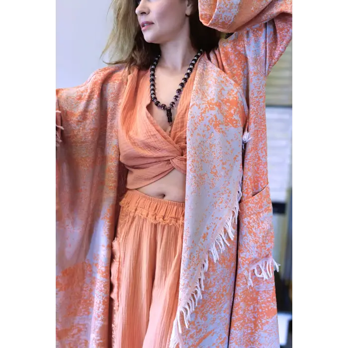 PALETTE DOKUMA KIŞ KAFTANI