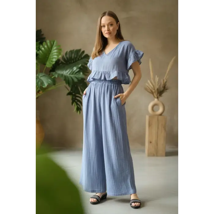 SALUTE BLUZ & PANTOLON TAKIM