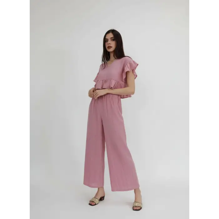 SALUTE BLUZ & PANTOLON TAKIM /pembe