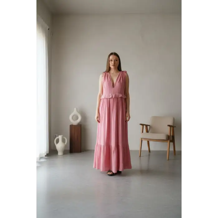 SELENE FIRFIRLI MÜSLİN ELBİSE