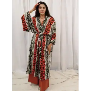 MUSE ETNİK DESENLİ BOHEM KAFTAN