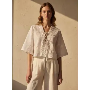 VUAL BRODE ÖNDEN BAĞLAMALI BLUZ