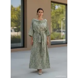 FRESKO JAKAR DOKUMA PAMUK ELBİSE