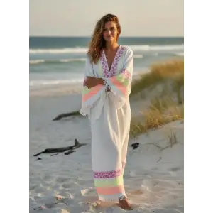 PALERMO PAMUK DOKUMA BOHEM ELBİSE