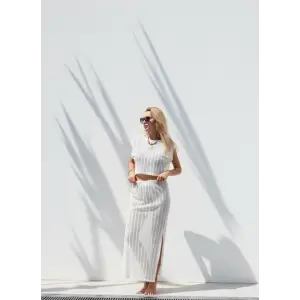 ÖRME FİLE BLUZ ETEK TAKIM