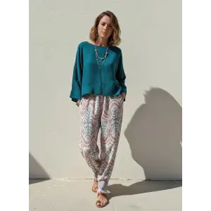 SELVİ JAKAR DOKUMA PAMUK PANTOLON