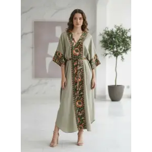ROSEMARY MUSLİN KAFTAN yeşil