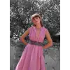 AZİZE BOHEM STİL MÜSLİN ELBİSE / Vintage Pembe