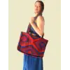 KERPE KİLİM ÇANTA / Kırmizi & Lacivert