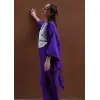 MELİS MÜSLİN KİMONO PANTOLON / Mor